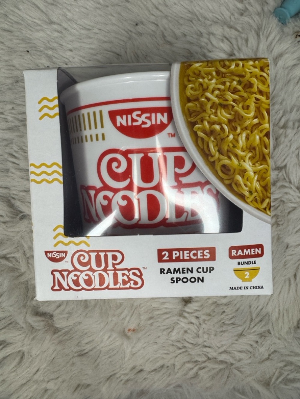 ISSI White Ramen Spoon with Red Logo Accents
